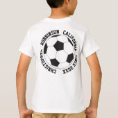 Voetbal Team Speler Reizen Feestdagen Gepersonalis T-shirt (Achterkant)
