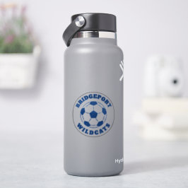 Voetbal teamnaam blauw sticker