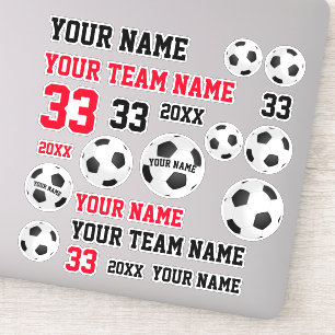 Voetbal teamnaam Football Voetbalspeler Sticker
