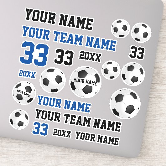 Voetbal teamnaam Football Voetbalspeler Sticker (Detail)