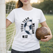 Voetbal Teamnaam & Speler Nummer T-shirt