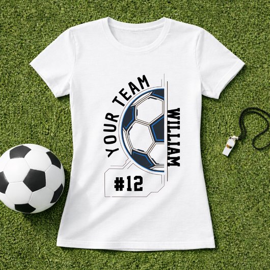 Voetbal Teamnaam & Speler Nummer T-shirt