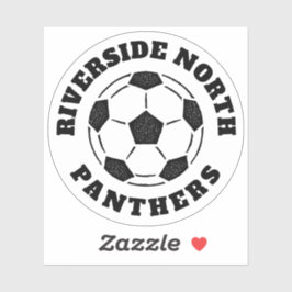 Voetbal teamnaam zwarte sticker