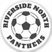 Voetbal teamnaam zwarte sticker (Voorkant)