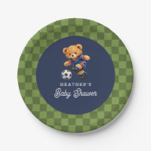 Voetbal Teddy Beary Schaken Retro Baby Shower