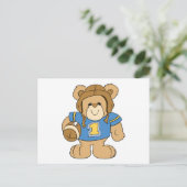 Voetbal Teddybeerontwerp Briefkaart (Staand voorkant)