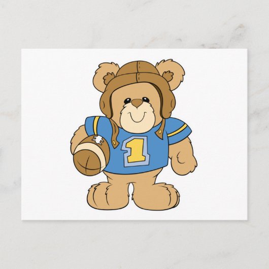 Voetbal Teddybeerontwerp Briefkaart (Voorkant)