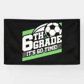 Voetbal terug naar school 6e klas eerste dag spandoek (Horizontaal)