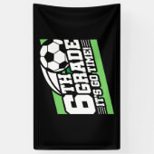 Voetbal terug naar school 6e klas eerste dag spandoek (Verticaal)