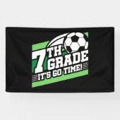 Voetbal terug naar school 7e klas eerste dag spandoek (Horizontaal)