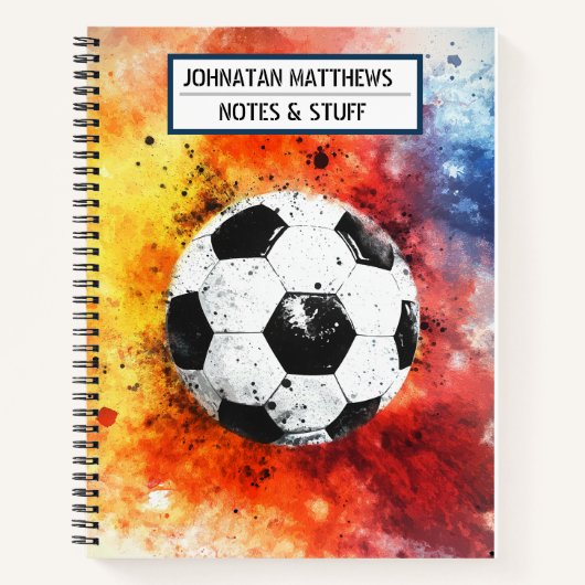 Voetbal Terug naar School Notitieboek (Voorkant)