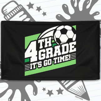 Voetbal terug naar school op de 4e klas spandoek