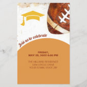 Voetbal Thema Afstudeerfeest  Flyer (Achterkant)