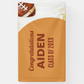 Voetbal thema afstudeerfeest spandoek (Verticaal)