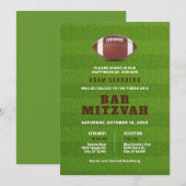 Voetbal Thema Bar Mitzvah Uitnodiging (Voorkant / Achterkant)