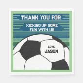 Voetbal Thema Dank u Verjaardag Party Paper Servet (Voorkant)