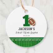 Voetbal Thema Eerste Jaar Verjaardag Bedankjes Labels (Voorkant)