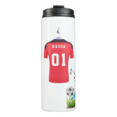 Voetbal Thema | Gepersonaliseerd Thermosbeker (Voorkant)