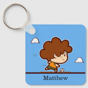 Voetbal Thema Gepersonaliseerde Sleutelhanger Cade