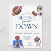 Voetbal thema jongen 2e verjaardag tweede jaar  kaart (Voorkant)