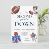 Voetbal thema jongen 2e verjaardag tweede jaar  kaart (Staand voorkant)