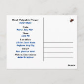 Voetbal Thema Jongens Postkaart Uitnodiging HAMbyW (Achterkant)