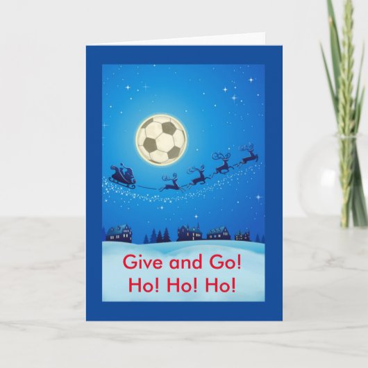 Voetbal Thema Kerst Kaart (Voorkant)