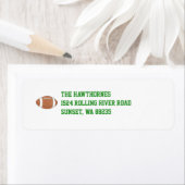 Voetbal thema retouradres sticker (Insitu)