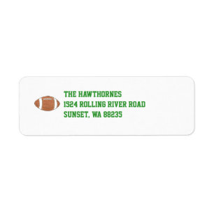 Voetbal thema retouradres sticker