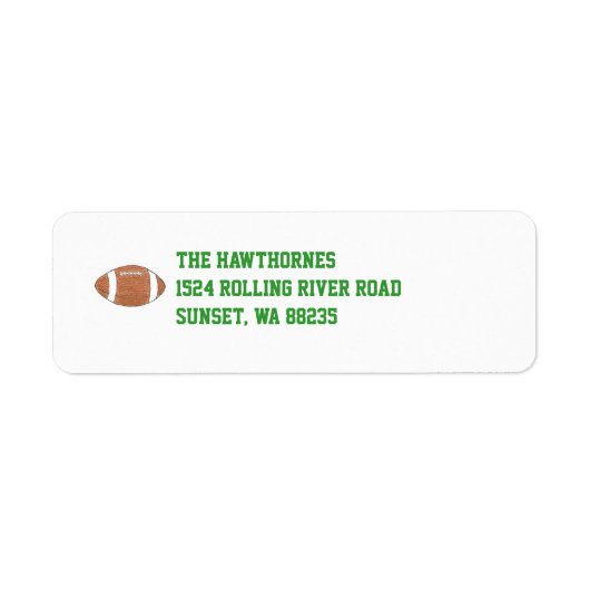 Voetbal thema retouradres sticker (Voorkant)