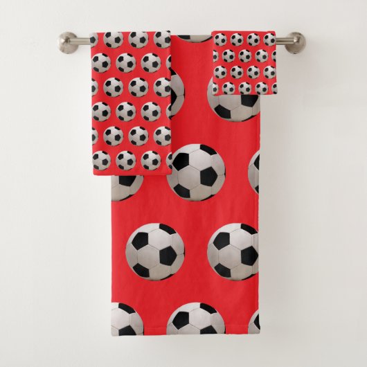 Voetbal Thema Rood Bad Handdoek (Insitu)