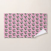 Voetbal Thema Roze Bad Handdoek (Handdoek)
