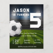 Voetbal Thema Sport Vereniging Verjaardagsuitnodig Briefkaart (Voorkant)
