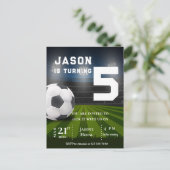 Voetbal Thema Sport Vereniging Verjaardagsuitnodig Briefkaart (Staand voorkant)