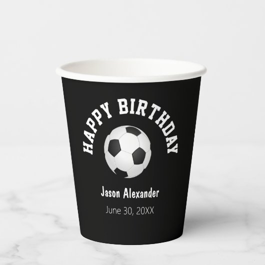 Voetbal Thema Verjaardag Party Cups Servies Papieren Bekers (Voorkant)