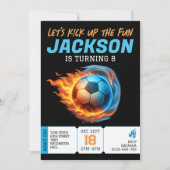 Voetbal Thema Verjaardagsfeest Atleet Verjaardag Kaart (Voorkant)