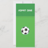 Voetbal Thema Verjaardagsfeest Ticket Ingang Kaart (Achterkant)