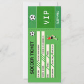 Voetbal Thema Verjaardagsfeest Ticket Ingang Kaart (Voorkant)