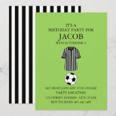 Voetbal Thema Verjaardagsfeest Uitnodiging (Voorkant / Achterkant)