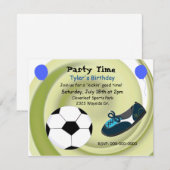 Voetbal Thema Verjaardagsfeest Uitnodiging (Voorkant / Achterkant)