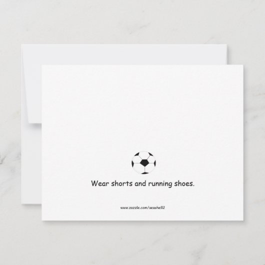 Voetbal Thema Waterverf Verjaardag Uitnodiging (Achterkant)