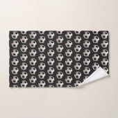 Voetbal Thema Zwart Bad Handdoek (Handdoek)