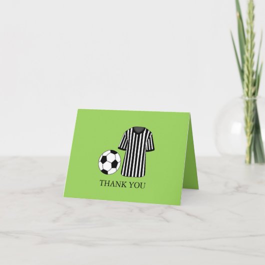 Voetbal Theme Party Bedankt Card (Voorkant)