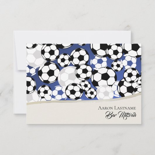 Voetbal Theme Response Kaart (Achterkant)