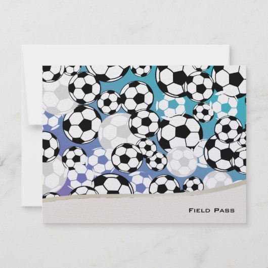 Voetbal Theme Response Kaart (Achterkant)