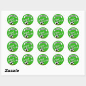 Voetbal thuisonderwijs ronde sticker (Vel)