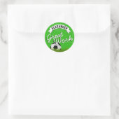 Voetbal thuisonderwijs ronde sticker (Tas)