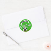Voetbal thuisonderwijs ronde sticker (Envelop)