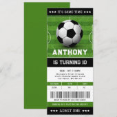 Voetbal Ticket Football Verjaardag Kaart (Voorkant / Achterkant)