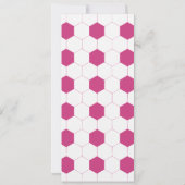 Voetbal Ticket Sport Verjaardag Uitnodiging | Roze (Achterkant)